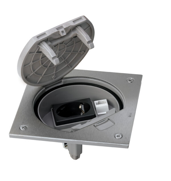 KSE46U/23/72 Stainless steel - 13amp socket - Cat6 Data - Image 6
