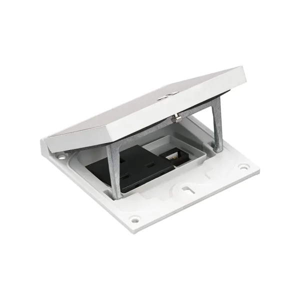 KFH146USEC/72- Stainless steel finish- 1no. 13amp UK socket and Cat6 data - Security locked top section