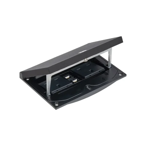 KFH246U/74 - 2no. 13amp sockets & Cat6 data - Black
