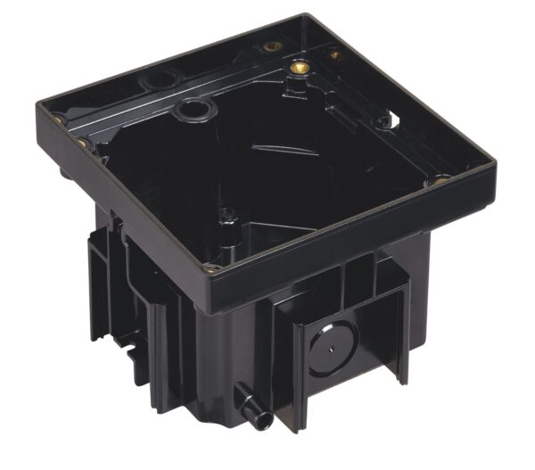 KFH140SEC/74 - Black metal finish, 13amp UK socket and Blank - Security lock - Image 5