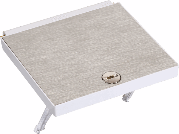 KFS1001 Hinged lid for single floor box, white