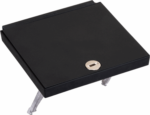 KFS1001 Hinged lid for single floor box, black