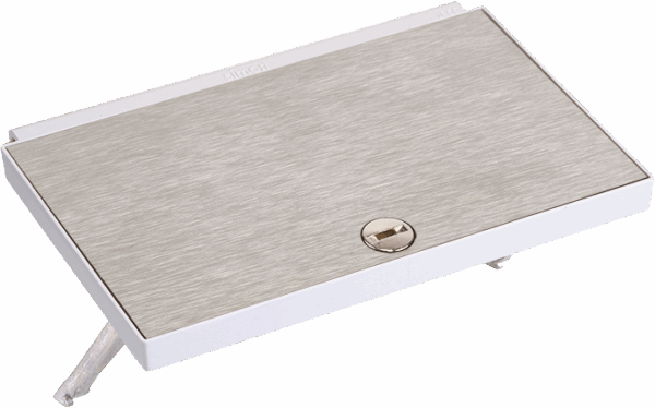 KFS2001 Hinged lid for twin floor box, white
