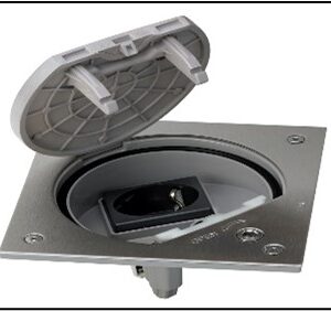 KSE46USEC/23/72 - Stainless-steel - 13amp UK socket - CAT6 data - Security lock